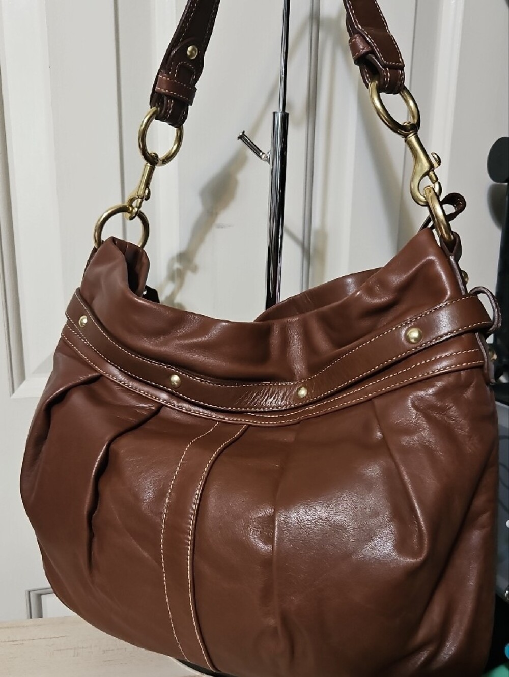Coach NWOT Y2K Brown Leather Shoulder Hobo with Wallet Set - Picture 2 of 13